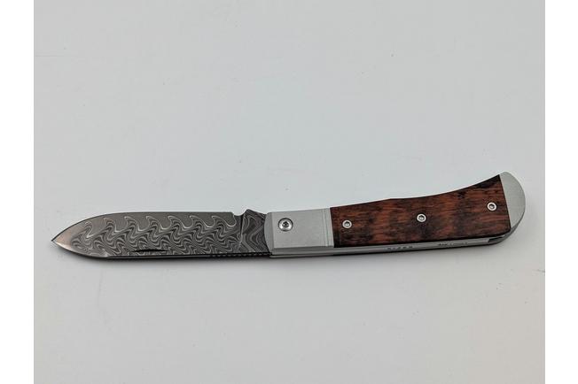 Image pour Kizer Trestle D V3760A3 Acid-Washed Damascus, Aluminum & Leopardwood, couteau de poche, Azo design