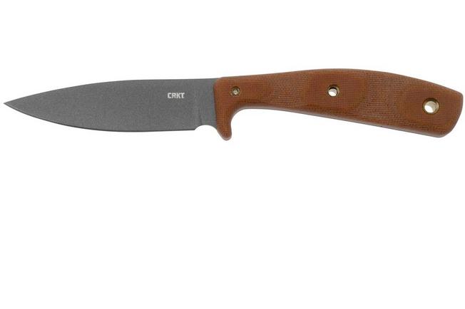 Afbeelding voor CRKT Soldotna 3029 Cerakote 1095, Brown Micarta, vaststaand mes, Russ Kommer design