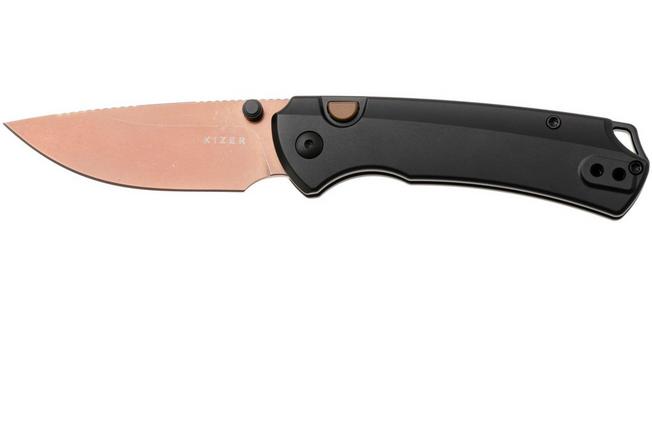 Image for Kizer Task 1 BD KI3490.2BDA2 T1 BD Sunset PVD Elmax, Black Aluminium, pocket knife, Uli Hennicke design