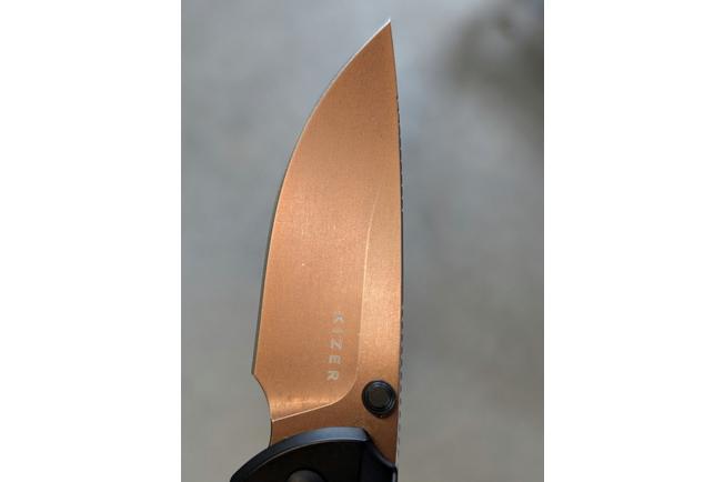 Image for Kizer Task 1 BD KI3490.2BDA2 T1 BD Sunset PVD Elmax, Black Aluminium, pocket knife, Uli Hennicke design