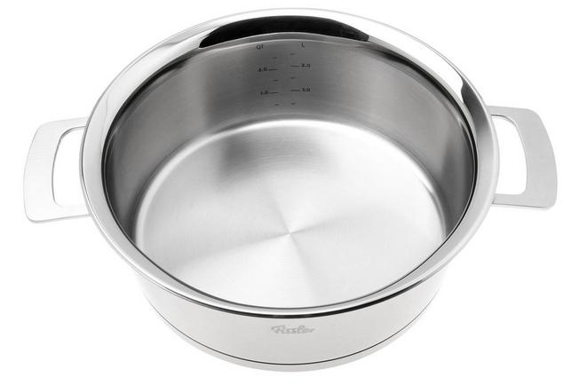 Image pour Fissler Phi Collection 016-123-24-000-0 casserole basse, 24 cm, 3.9L, couvercle en verre