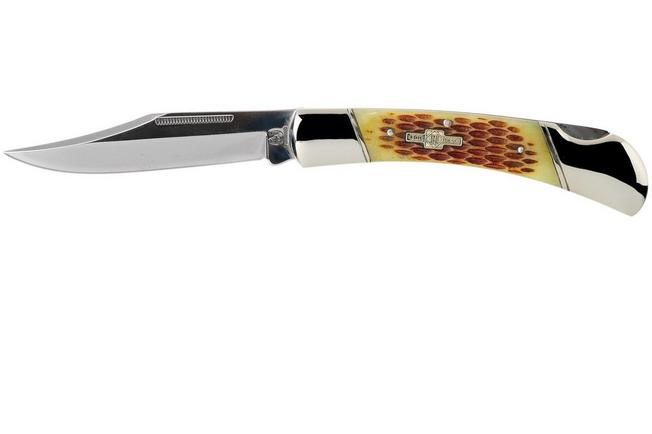 Imagen para Rough Ryder Folding Hunter Amber Bone RR066 navaja lockback