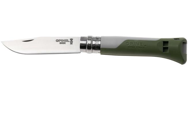 Image pour Opinel No. 08 Horizon 3304, Made For The Elements, Satin Stainless Steel, Pebble Grey / Khaki Polyamide, couteau de poche