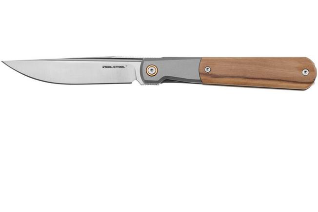 Image for Real Steel Barlow RB-7 7893 CPM S35VN, Olive Wood pocket knife, Ostap Hel design