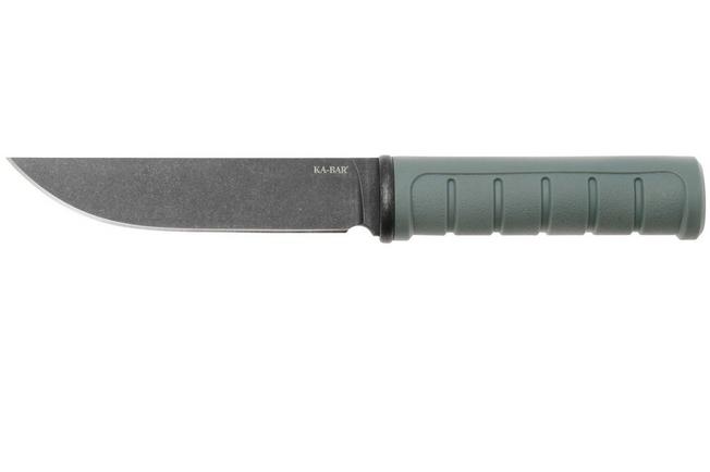 Image for KA-BAR Dust II 6101, Blackwashed D2, Grey-Green GFN, fixed knife