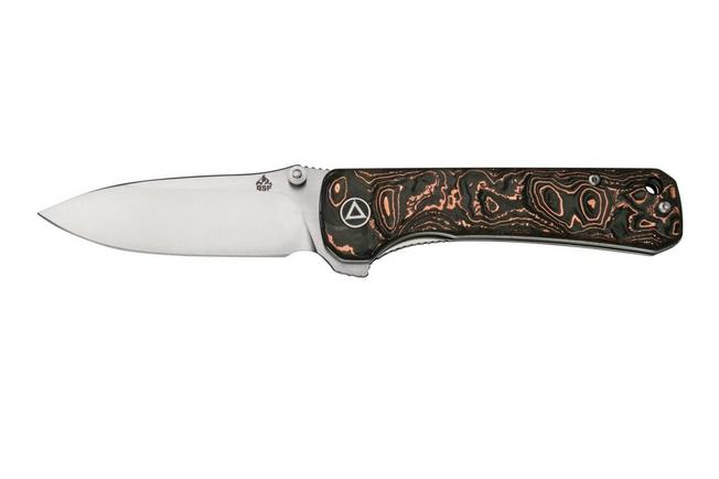 Immagine per QSP Knife Hawk QS131-T Satin, Copper Foil coltello da tasca in fibra di carbonio