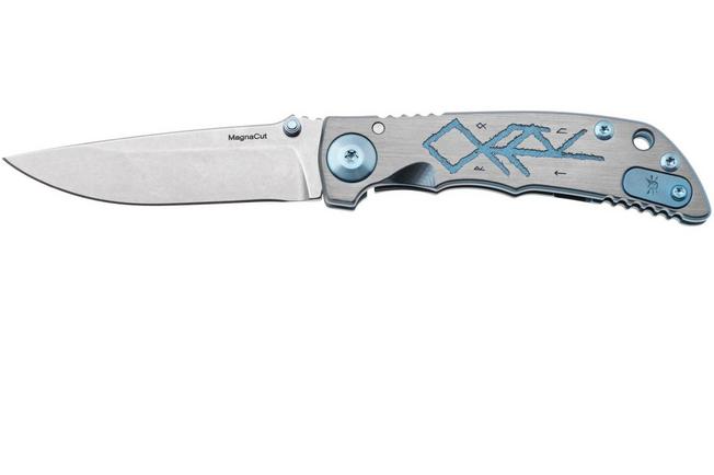 Immagine per Spartan Harsey Folder 3.25 SF10C-VIK-TRL-WALK, Stonewashed CPM MagnaCut, Viking Trail Walker Blue/Grey Titanium coltello da tasca