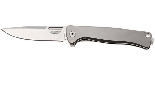 Afbeelding voor LionSteel Emmet EM01 FL Stonewashed MagnaCut, Grey Titanium, zakmes, Molletta design