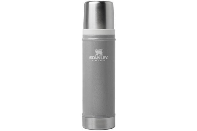 Image for Stanley The Legendary Classic Bottle 20oz, Hammertone Ash 10-11345-0063 insulated bottle with pour-through stopper and cup, 590 ml