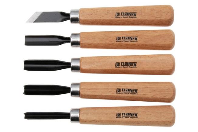 Immagine per Narex Profi Carving Chisel Set 869300, set di scalpelli in astuccio porta utensili in pelle, 8 pezzi
