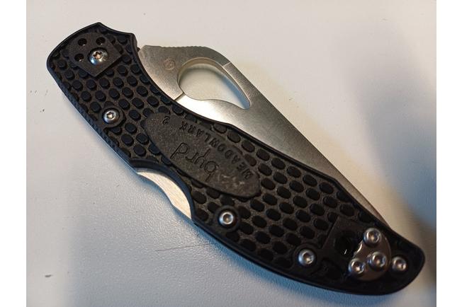 Image for Spyderco Byrd Meadowlark 2 BY04PSBK2 partially serrated pocket knife