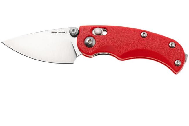 Image for Real Steel Esca 7181SR Satin 12C27, Red GFN, pocket knife, Jakub Wieczorkiewicz design