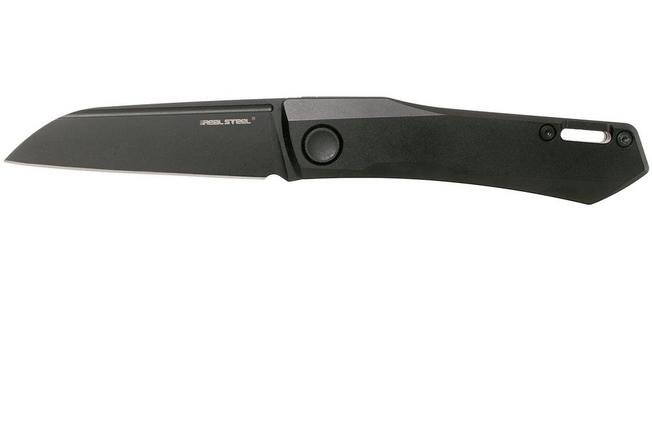 Image for Real Steel Solis 7063B Black Titanium slipjoint pocket knife, Poltergeist design