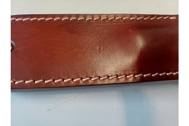 Image for Straightline Buster BS-GC Stonewashed M390, Green Canvas Micarta, fixed knife