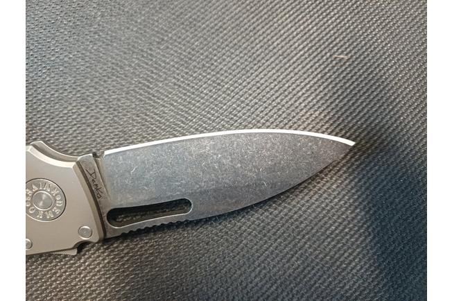 Imagen para Demko AD20.5 Slicer Shark AD205-3V-SMTH-TI-SS, Stonewashed CPM-3V, Gray Smooth Titanium, navaja