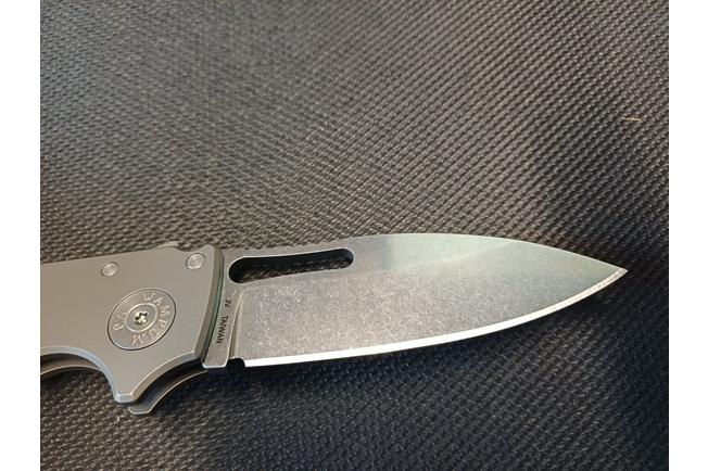 Imagen para Demko AD20.5 Slicer Shark AD205-3V-SMTH-TI-SS, Stonewashed CPM-3V, Gray Smooth Titanium, navaja