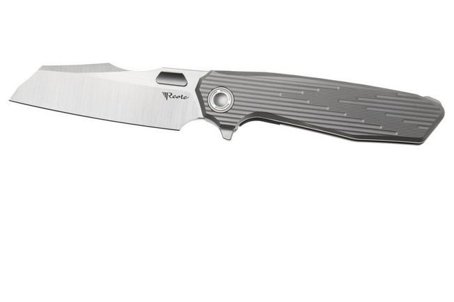 Imagen para Reate Mantis Satin Elmax, Patterned Bead Blasted Titanium, navaja