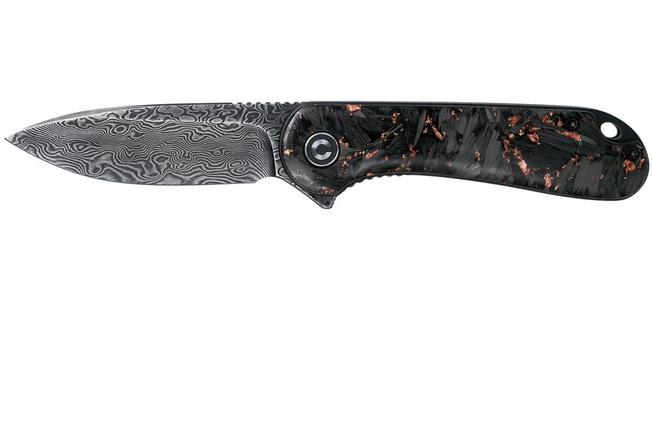 Imagen para Civivi Elementum C907C-DS3 Damascus, Shredded Copper Carbon Fibre navaja