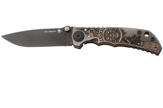 Image for Spartan Blades Harsey Folder SF5AZTC 2026 Special Edition Aztec, Black PVD Magnacut, Titanium, pocket knife