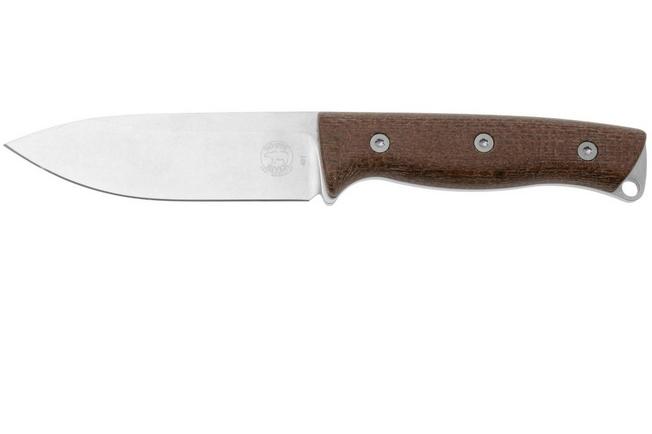Image for White River Knives Ursus 45 WRUR45-BNA-MAG, Stonewashed Magnacut, Natural Burlap Micarta, bushcraft knife