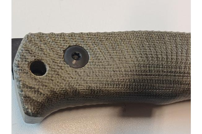 Image for LionSteel T5B-CVG Green Canvas Micarta Black fixed knife