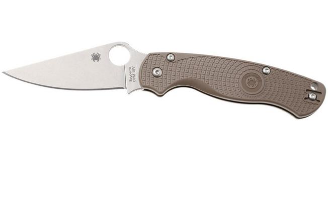 Image pour Spyderco Paramilitary 2 Lightweight CPM 15V C81PBN15V2 Brown FRN, Sprint Run, couteau de poche
