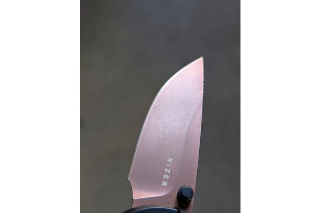 Image for Kizer Task 1 BD KI3490.2BDA2 T1 BD Sunset PVD Elmax, Black Aluminium, pocket knife, Uli Hennicke design