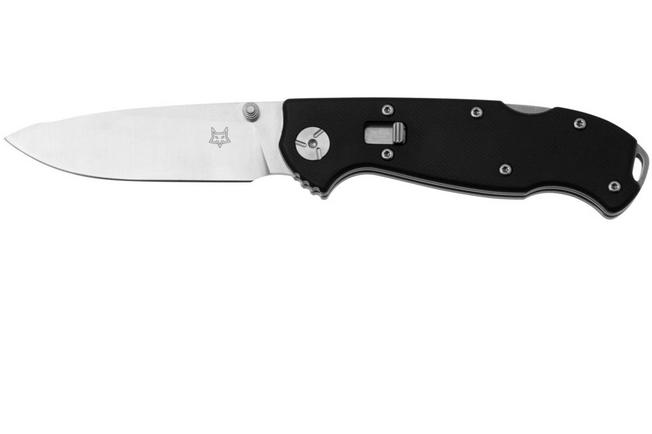 Image for Fox Knives FX-RL01-G10 Satin N690Co, Black G10 pocket knife, Ron Lake design