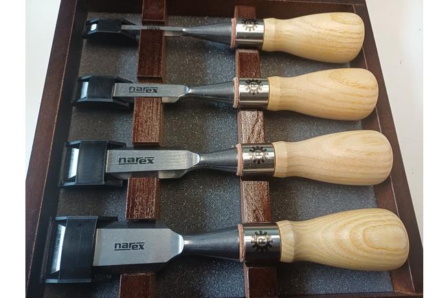 Image for Narex Richter Premium Bevel Edge Butt Chisel Set 853800, chisel set 6-13-19-25 mm, 4 pcs