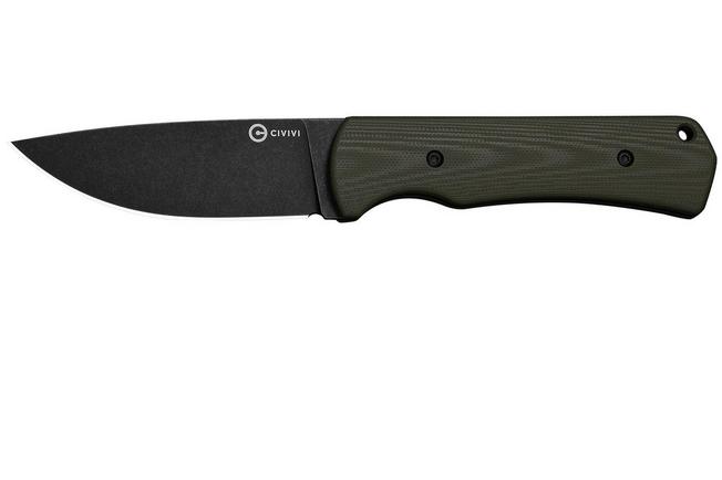Image for Civivi Jencks C24051-2 Blackwashed 14C28N, OD Green G10, fixed knife