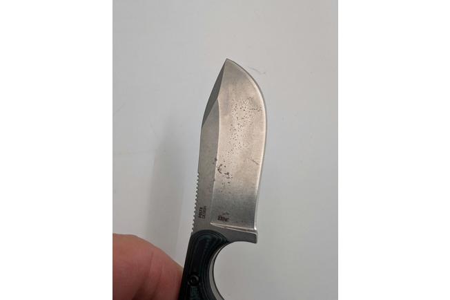 Image for CRKT Minimalist Nessmuk 2376 Stonewashed D2, Green Black Micarta, neck knife, Alan Folts design