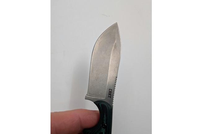 Image for CRKT Minimalist Nessmuk 2376 Stonewashed D2, Green Black Micarta, neck knife, Alan Folts design