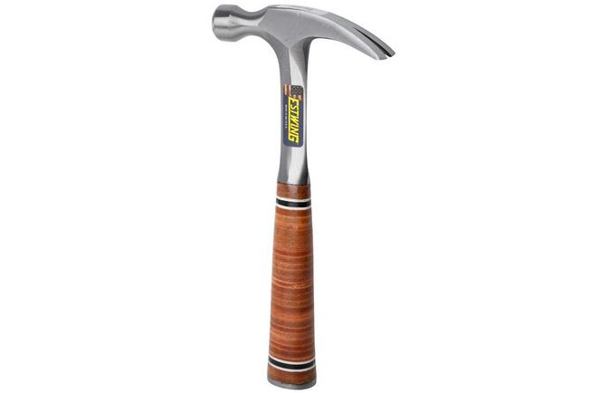 Afbeelding voor Estwing E12S Straight Claw Hammer EWEE12S Stacked Leather Grip, klauwhamer 340 gram