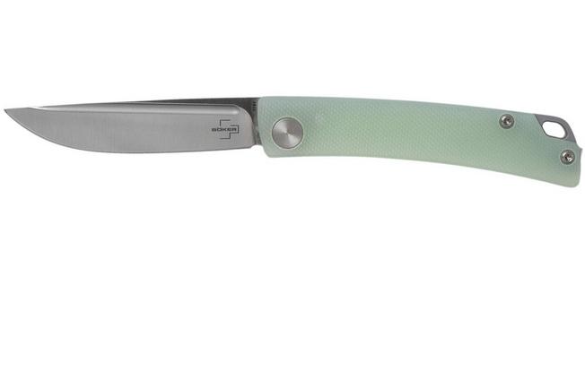 Image for Böker Plus Celos 01BO179 Jade G10 slipjoint pocket knife