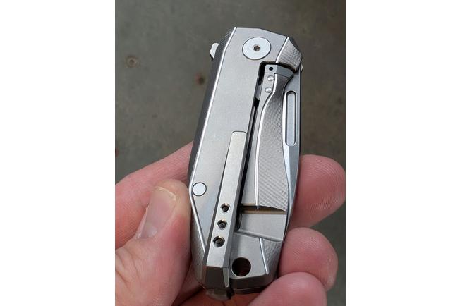 Image for LionSteel Nano NA01-GY Frame Lock, Magnacut, Grey Titanium, pocket knife