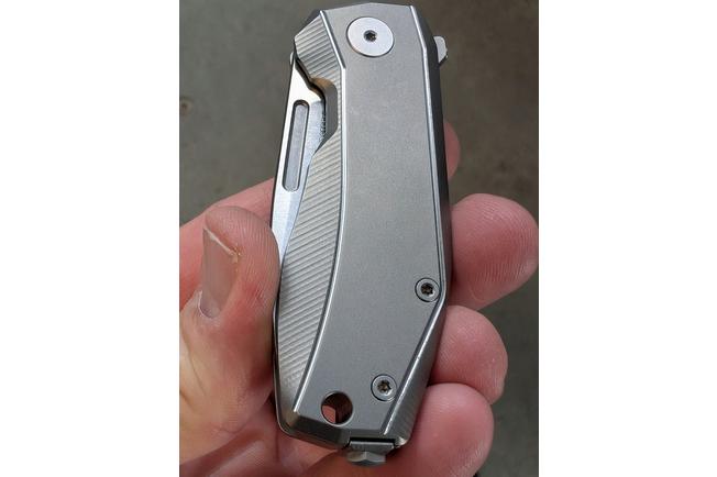 Image for LionSteel Nano NA01-GY Frame Lock, Magnacut, Grey Titanium, pocket knife