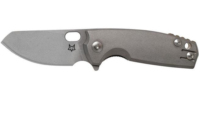 Image for Fox Baby Core FX-608TI Stonewashed Titanium pocket knife, Jesper Voxnaes design