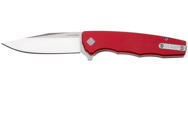 Image for Ocaso Strategy 29RDS, Satin K110, Red Aluminium, pocket knife, Mike Wallace design
