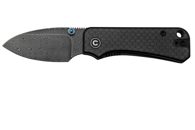 Image for Civivi Baby Banter C19068S-DS1 Carbon Fiber, Damascus pocket knife, Ben Petersen design
