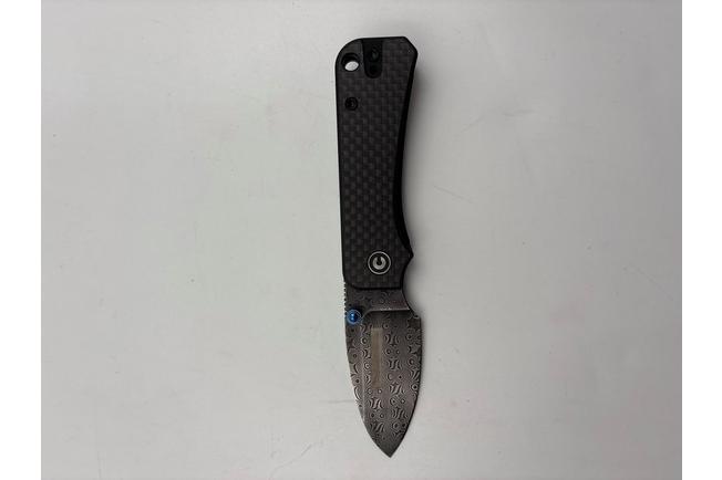 Image for Civivi Baby Banter C19068S-DS1 Carbon Fiber, Damascus pocket knife, Ben Petersen design
