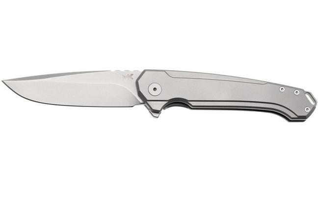Image for MK Knives & Tools Ingeni Urban Gray 01F-FP001 Stonewashed CPM S90V, Grey Anodized Titanium, pocket knife
