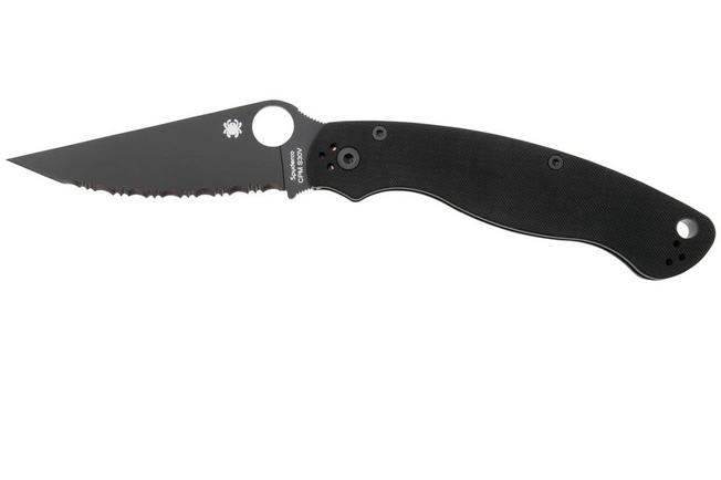 Afbeelding voor Spyderco Military 2 Black C36GSBK2 Black G10, serrated zakmes