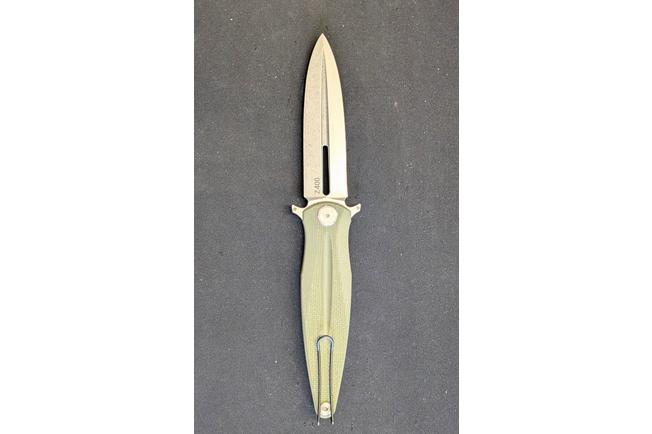 Afbeelding voor ANV Knives Z400 BB VZ400-013 Stonewashed Sleipner, Olive G10, zakmes