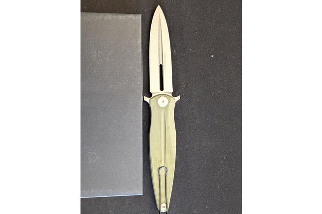 Afbeelding voor ANV Knives Z400 BB VZ400-013 Stonewashed Sleipner, Olive G10, zakmes