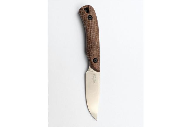 Image pour White River Knives Axiom WRSS-AXM-BNA Stonewashed Magnacut, Natural Burlap Micarta, couteau de chasse, Smith and Sons design