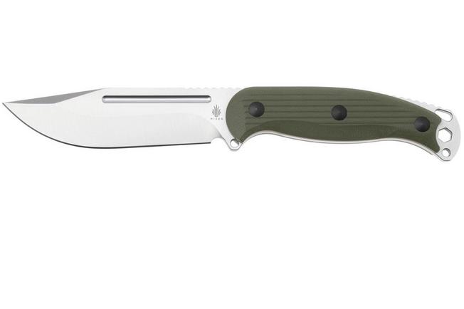 Image for Kizer Ursa Major 1082A2, Satin AEB-L, Olive Green G10, fixed knife, Maksim Epifantsev design