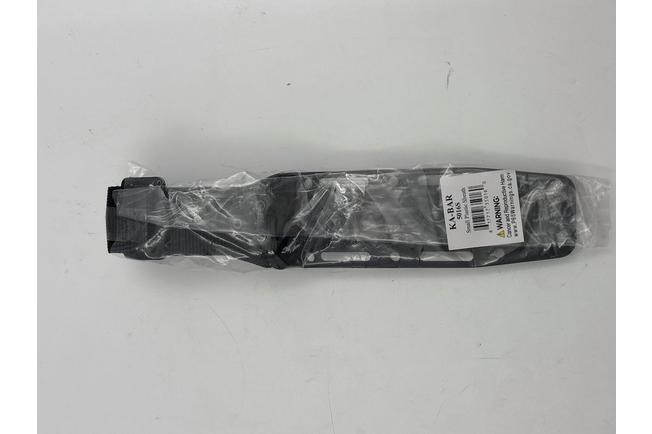 Image for KA-BAR Short 1257 partially serrated, fixed knife, leather sheath