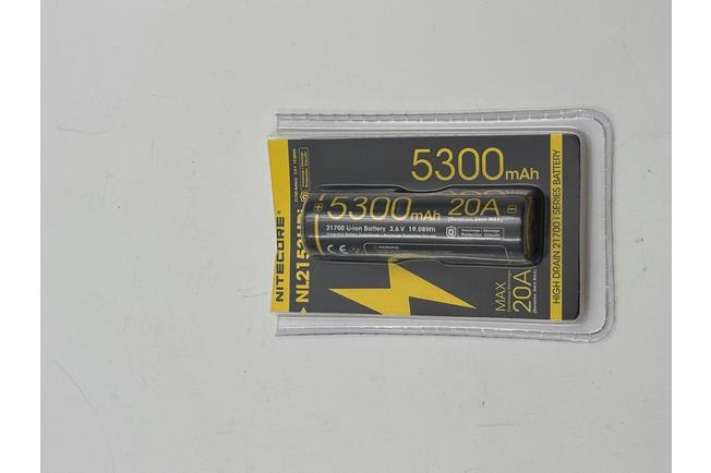 Image for Nitecore NL2153HPi High Drain rechargeable 21700 Li-ion battery, 5300 mAh