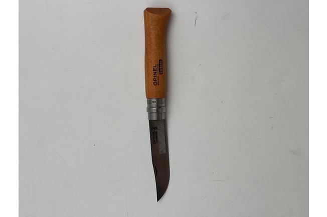 Image for Opinel pocket knife No. 8 Classic, stainless steel, leather sheath, beech