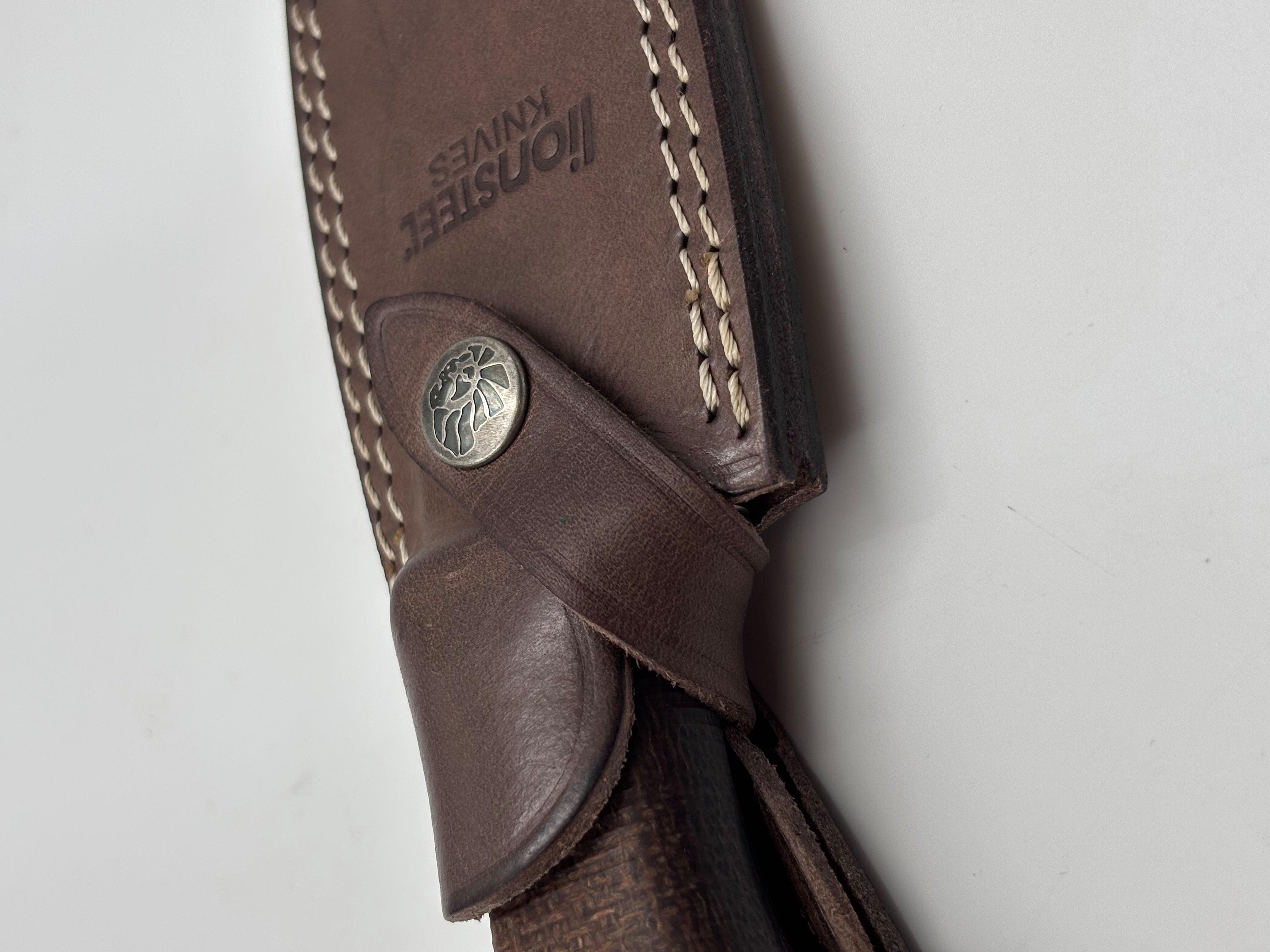 LionSteel Acha AH BLN Satin M390, Natural Burlap Micarta, Titanium ...